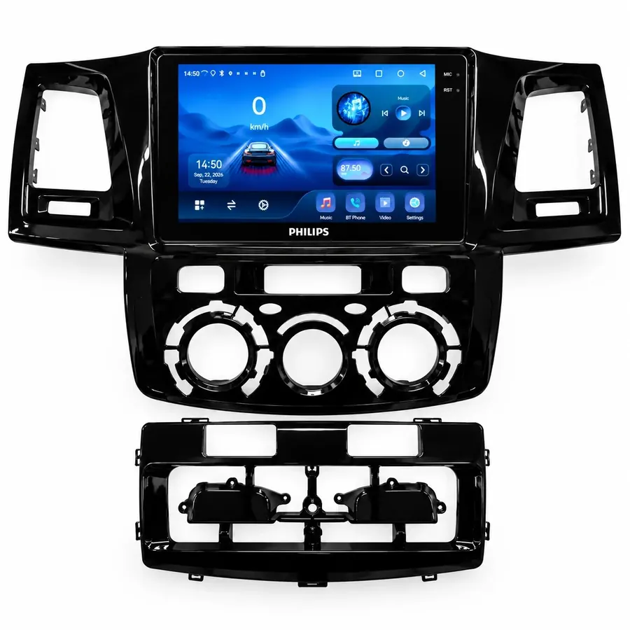 hilux-black-philips مانیتور اندروید فیلیپس مخصوص تویوتا هایلوکس مشکی | Philips - تصویر 1