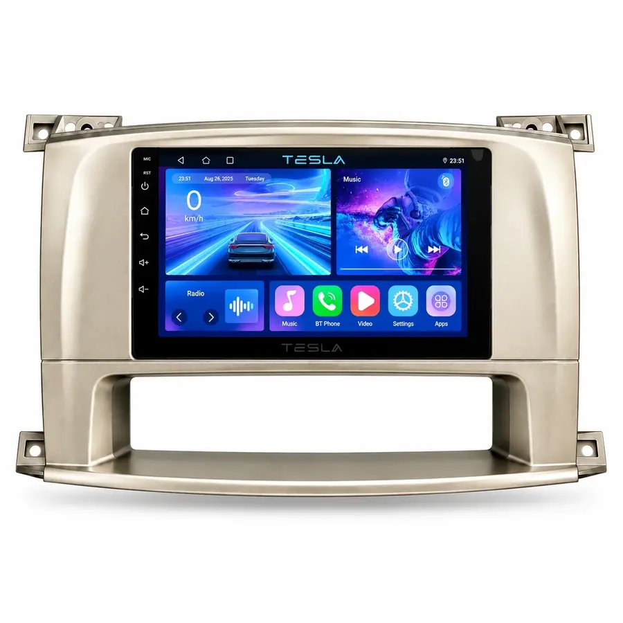 landcruiser-double-din-tesla مانیتور اندروید تسلا مخصوص تویوتا لندکروز دودین | Tesla - تصویر 1