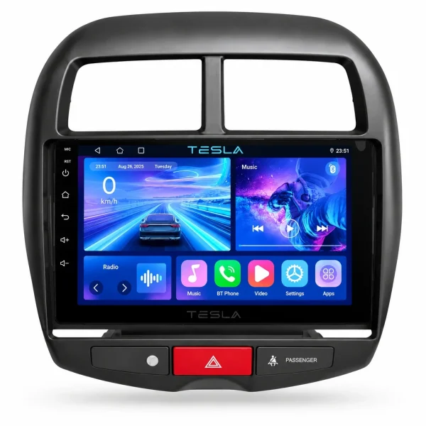 مانیتور اندروید تسلا مخصوص میتسوبیشی ASX اوتلندر اسپرت ۲۰۱۲ - ۱۰ اینچ